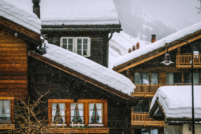 Homes with Snow on Roof