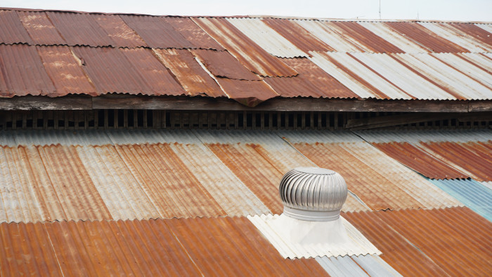 old roofing with ventilation