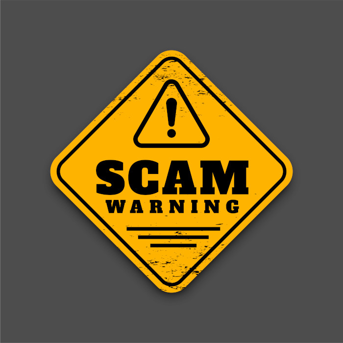 Scam warning icon